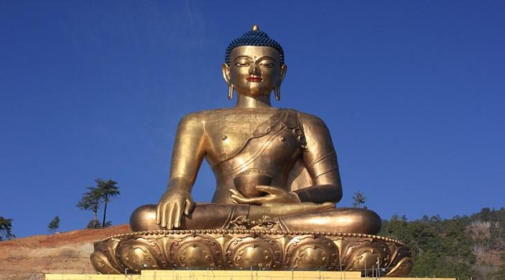 Gold Work On Buddha Drodenma Statue